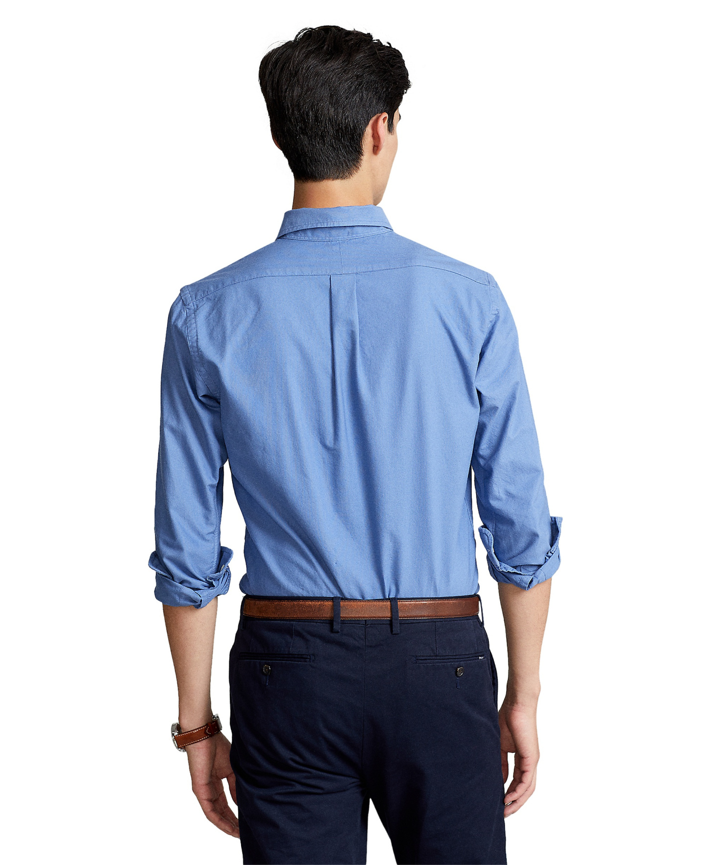 Polo Ralph Lauren Men's Garment-Dyed Oxford Shirt - Bastille Blue