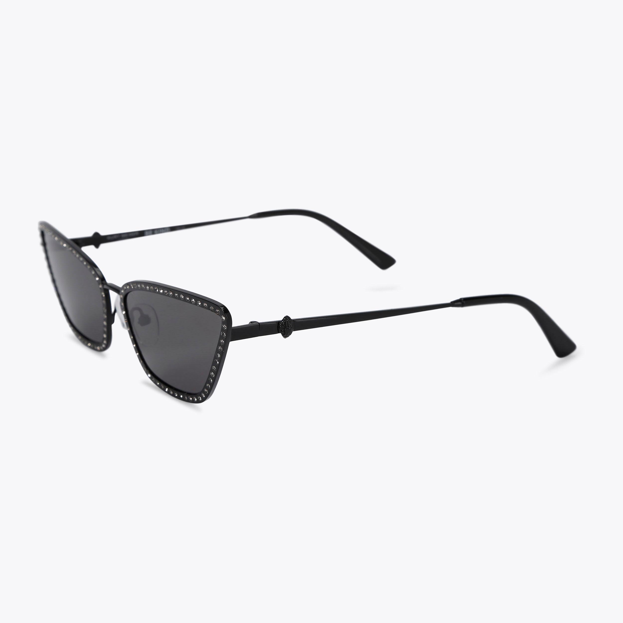 Kurt Geiger London Small Shoreditch Cat Eye Sunglasses - Black - view 3