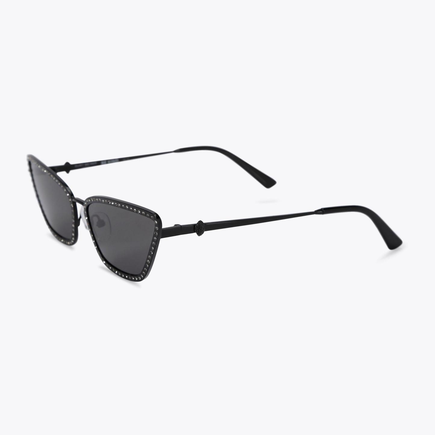Kurt Geiger London Small Shoreditch Cat Eye Sunglasses - Black - view 3