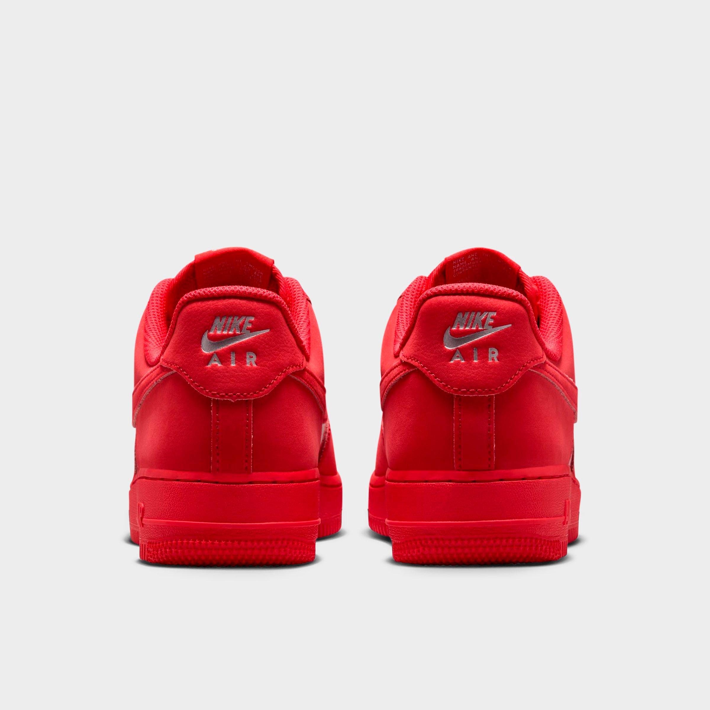 Women's Nithtke Air Force 1 '07 SE Casual Shoes - University Red/University Red - Back view