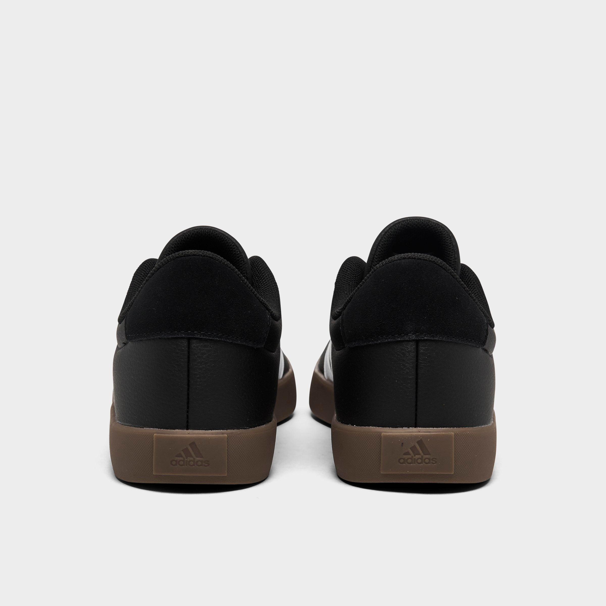 Big Kids' adidas VL Court 3.0 Skateboarding Casual Shoes - Core Black/Cloud White/Gum - Back view