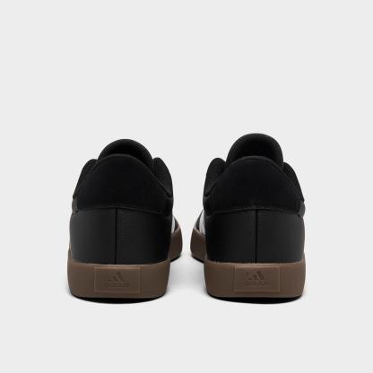 Big Kids' adidas VL Court 3.0 Skateboarding Casual Shoes - Core Black/Cloud White/Gum - Back view