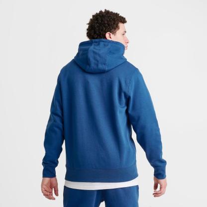 Men's Nike Club Fleece Premium Embroidered Pullover Hoodie - Court Blue/Court Blue (FN3859-477)