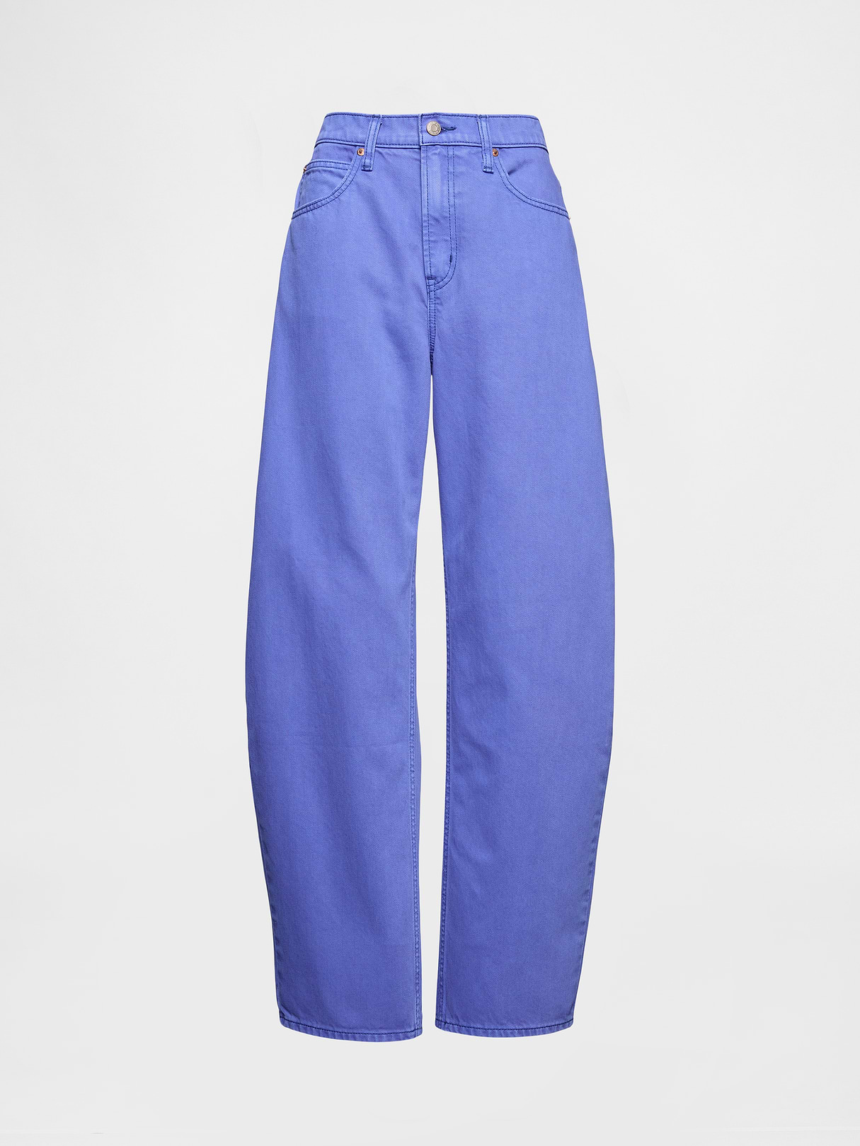 High Rise Barrel Jeans - Dazzling blue