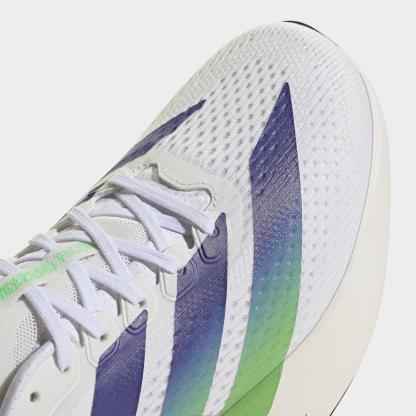 Men's adidas Adizero Pacer Running Shoes - Cloud White/Beam Green/Night Flash - Detail shot