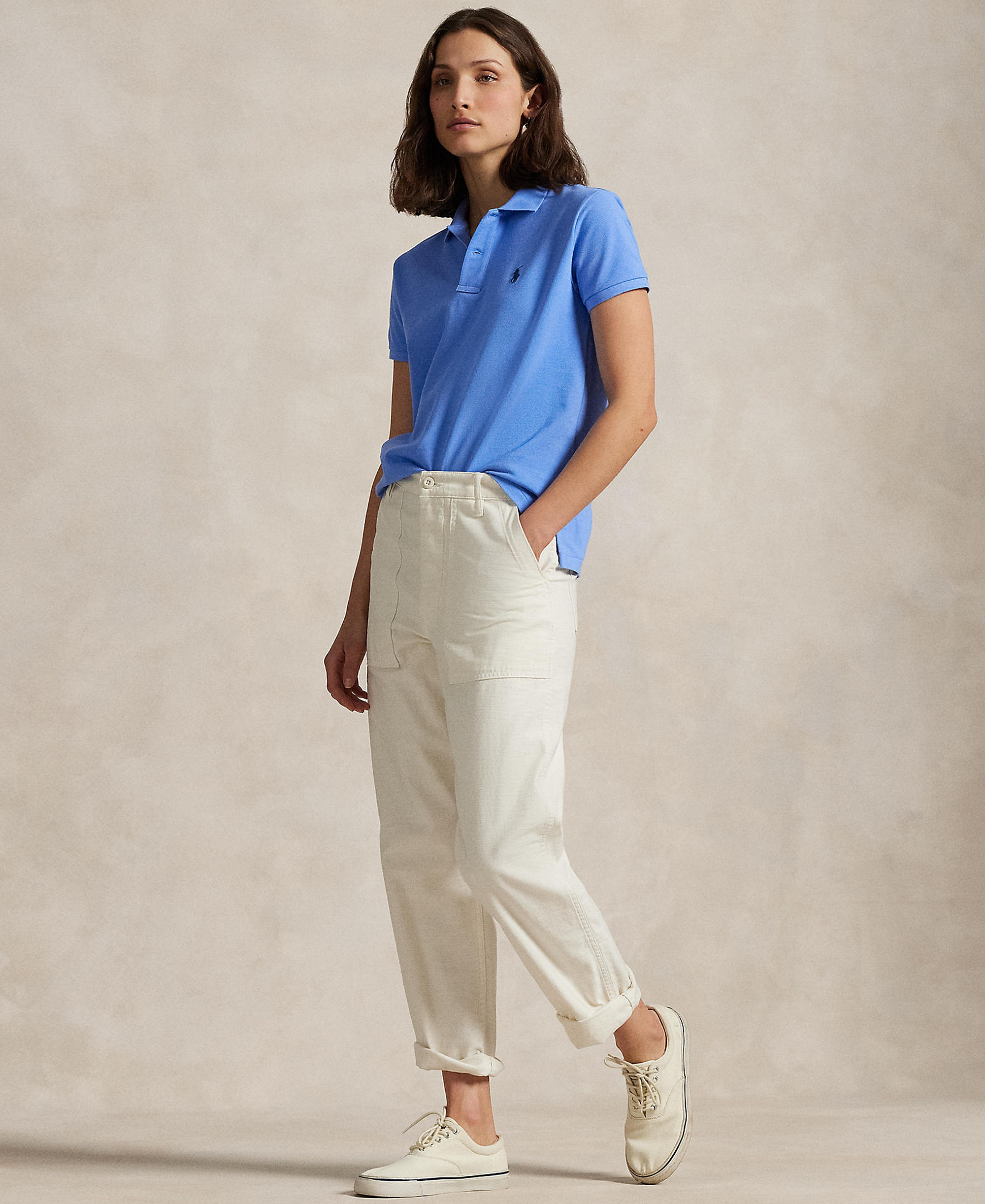 Polo Ralph Lauren Women's Classic-Fit Mesh Polo Shirt - Harbor Island Blue