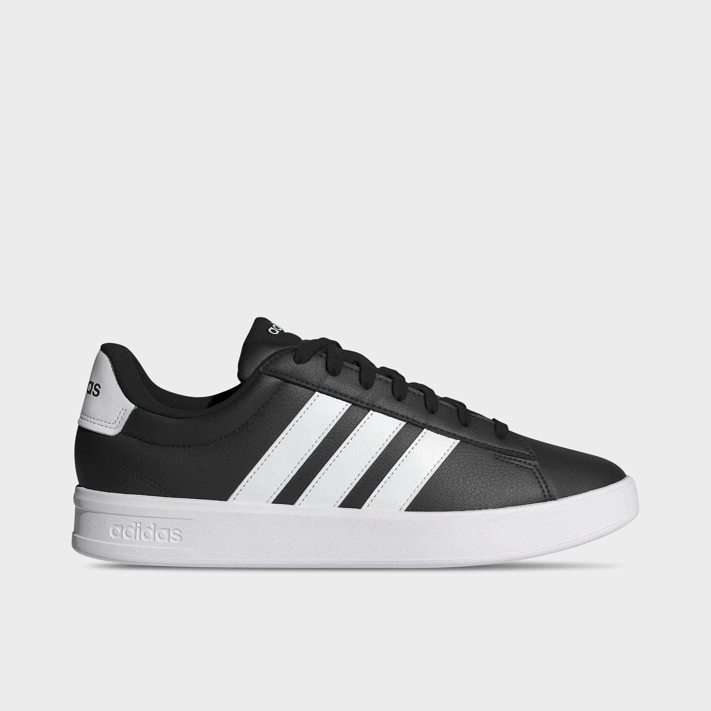 Men's adidas Grand Court 3.0 Casual Shoes - Core Black/Cloud White/Cloud White (IH1473-001) - Left shoe facing left. Outside of the shoe.