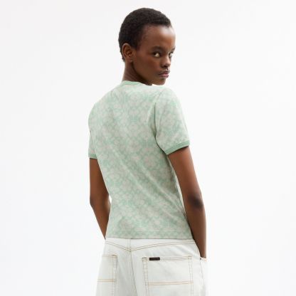 Coach | Brain Dead Signature Ringer T-Shirt - Mint - view 3