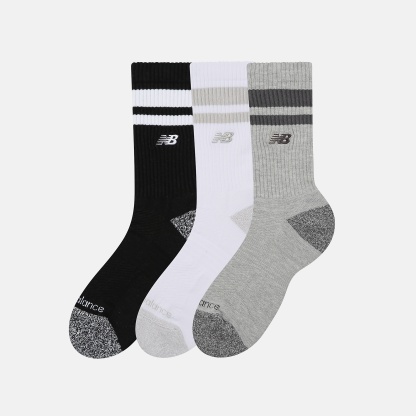New Balance Active Premium Stripe Crew Socks 3 Pack, LAS35210AS