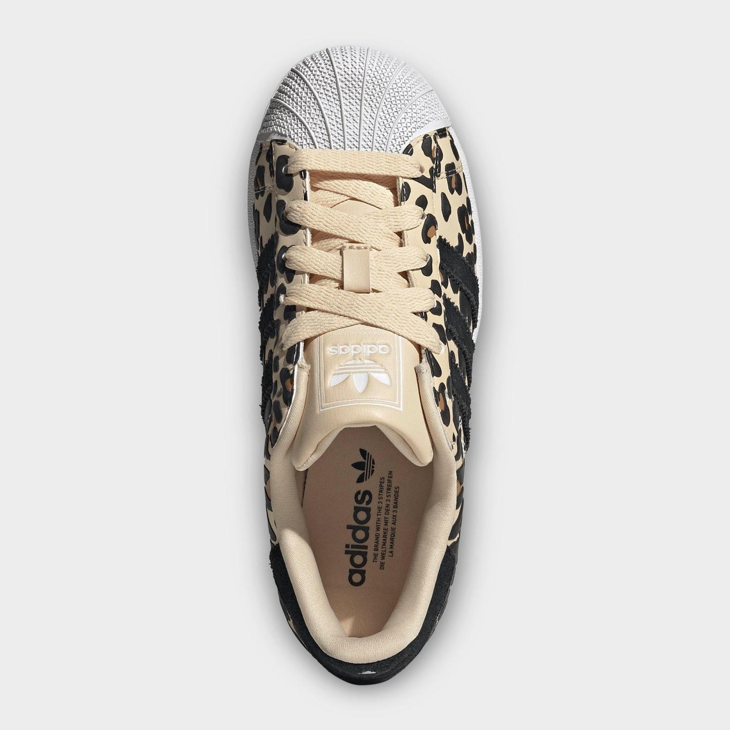 Big Kids' adidas Originals Superstar II Casual Shoes - Sand Strata/Black/White - Top view