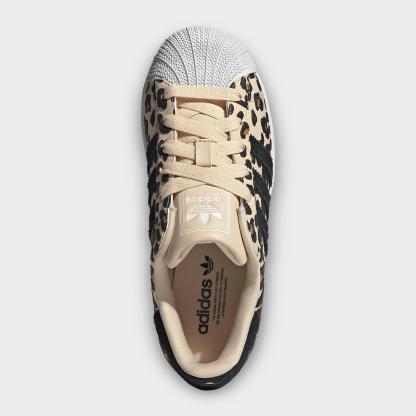 Big Kids' adidas Originals Superstar II Casual Shoes - Sand Strata/Black/White - Top view