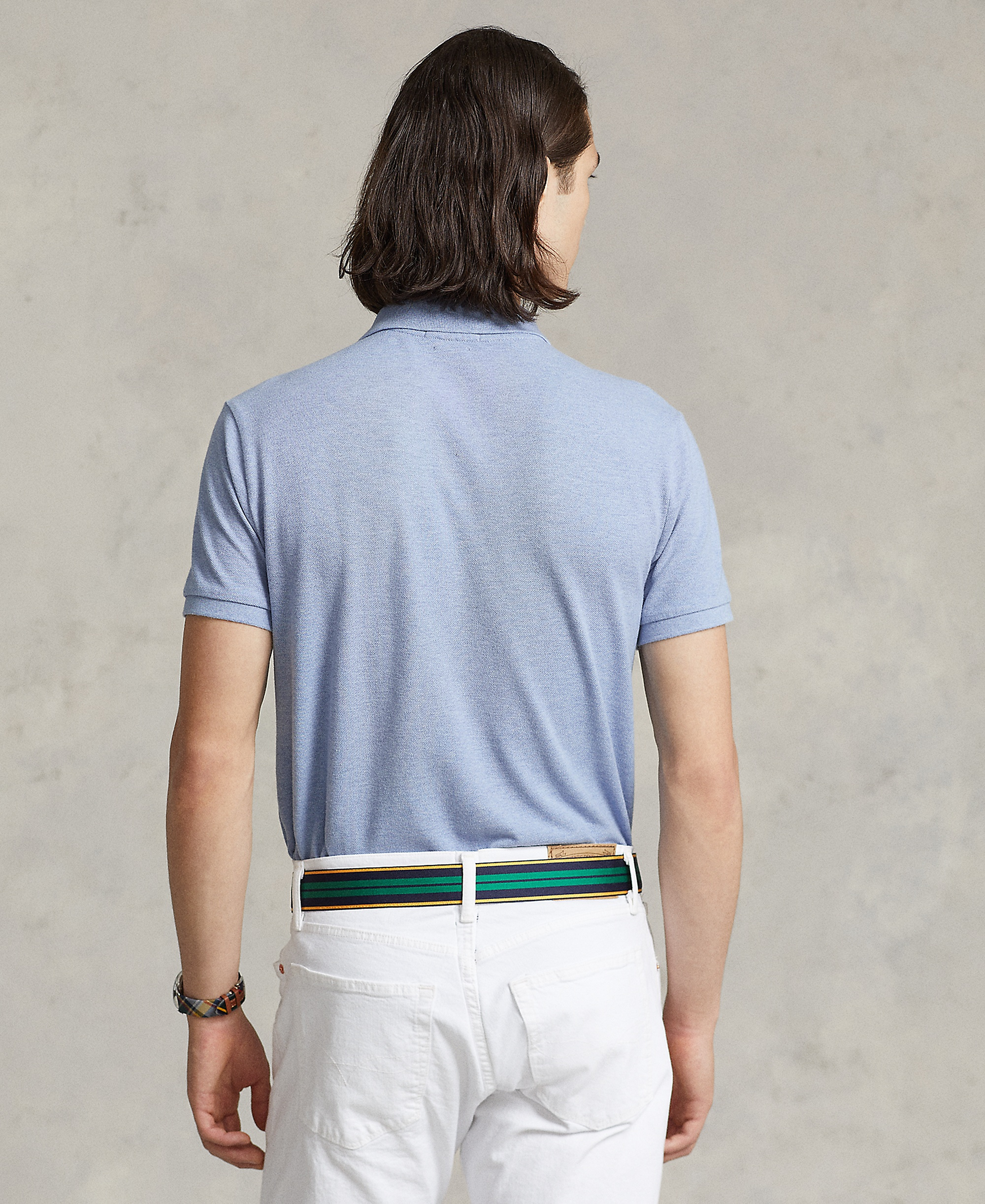 Polo Ralph Lauren Men's Custom Slim-Fit Mesh Polo Shirt - Isle Heather