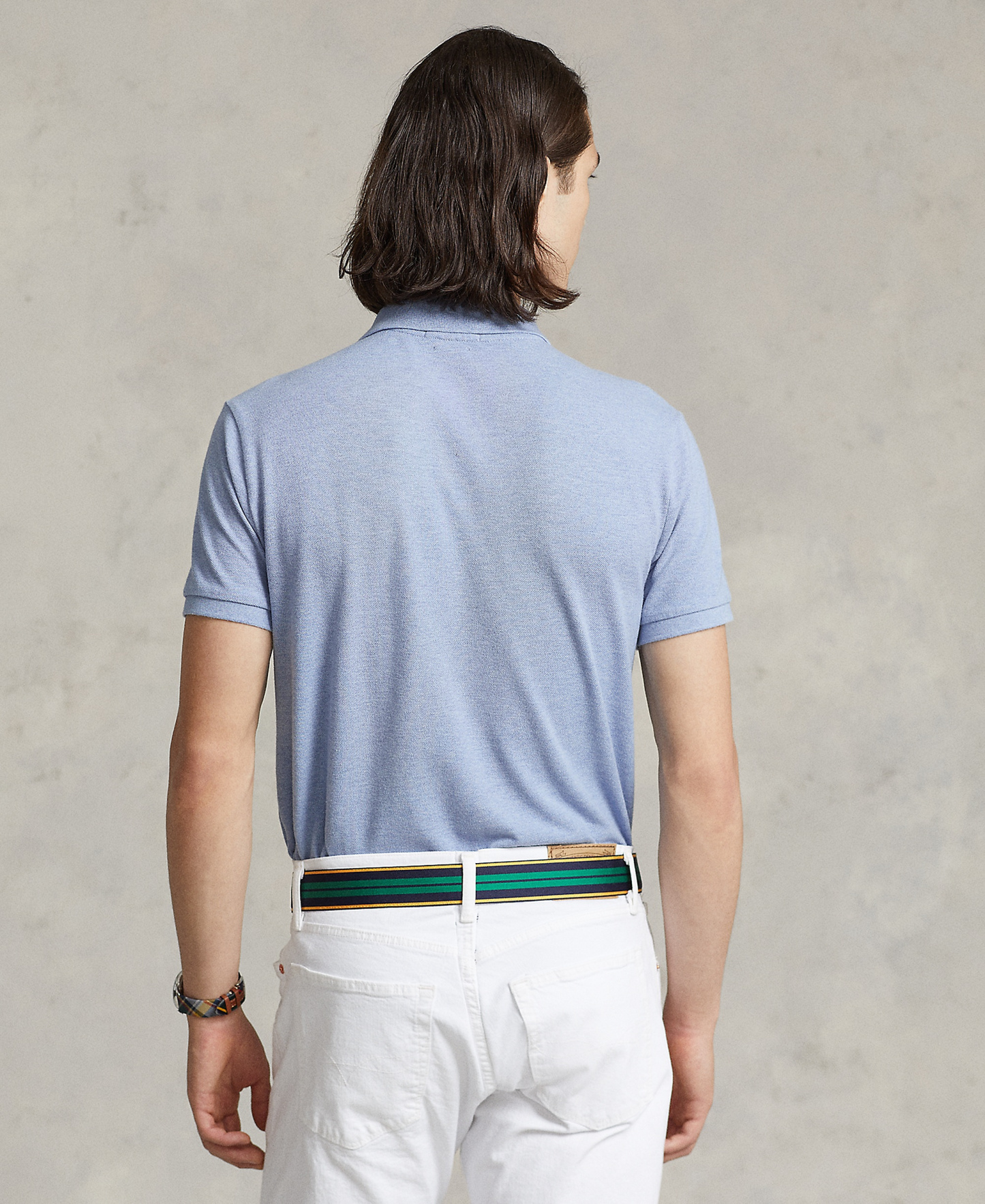 Polo Ralph Lauren Men's Custom Slim-Fit Mesh Polo Shirt - Isle Heather