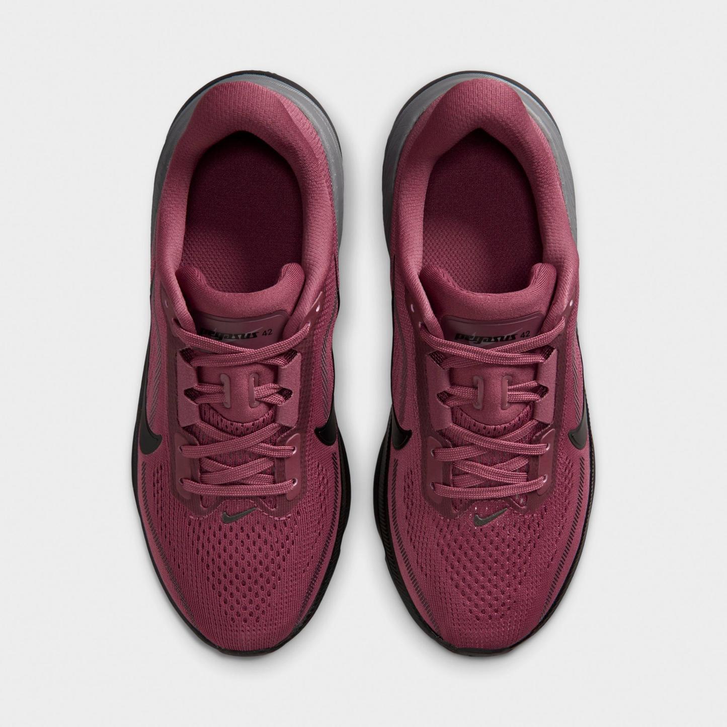Big Kids' Nithtke Pegasus 42 Running Shoes - Pink Smoke/Gunsmoke/Black - Top view