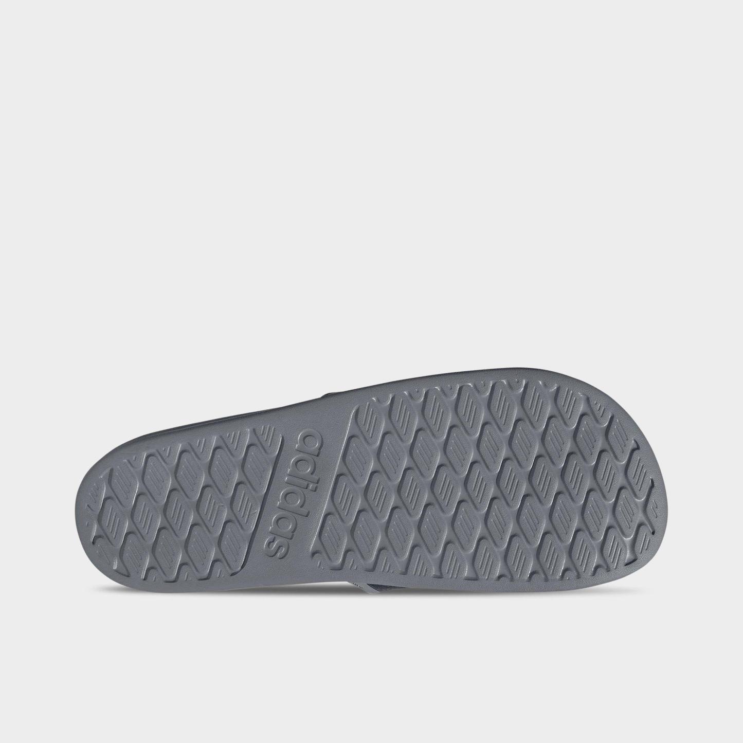 Women's adidas Adilette Comfort 2.0 Slide Sandals - Grey/Carbon/Grey Three - Bottom view