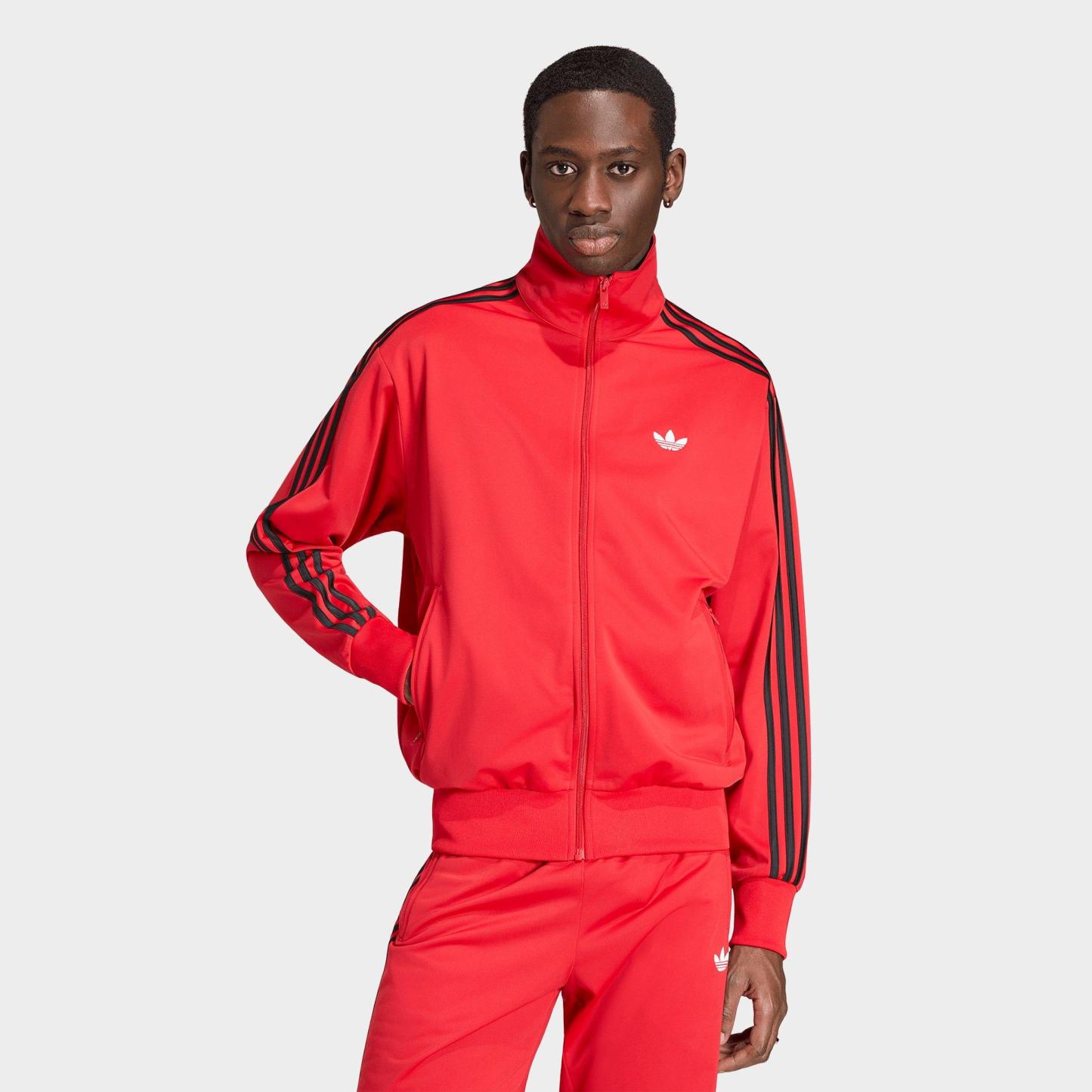 Men's adidas Originals adicolor Sport Firebird Full-Zip Track Jacket - Vivid Red