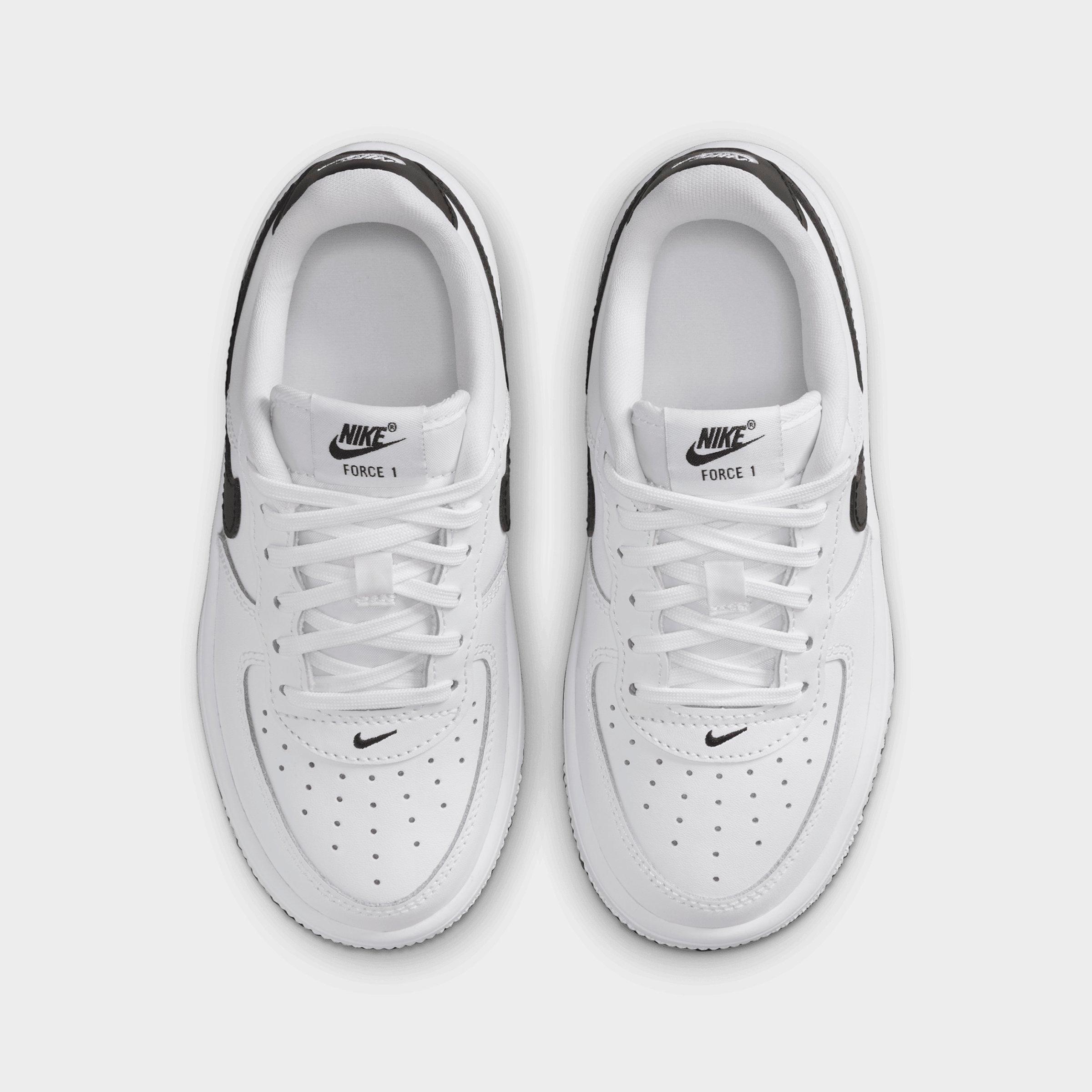 Little Kids' Nithtke Force 1 Casual Shoes - Part 1 - White/Black - Top view