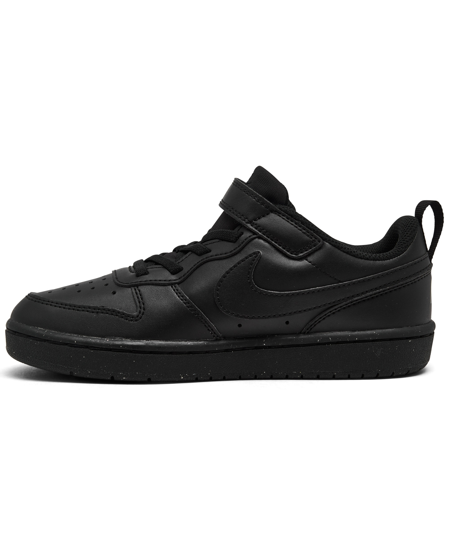 Nike Little Kids Court Borough Low Recraft Adjustable Strap Casual Sneakers From Finish Line - Black