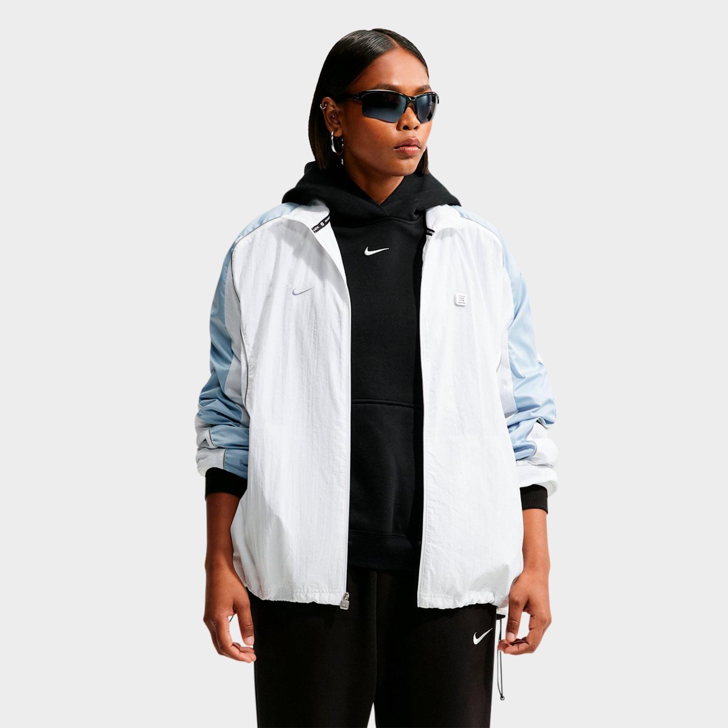 Women's Nithtke Studio Fleece Medium-Weight Camo Oversized Pullover Hoodie - Total Black/Sail