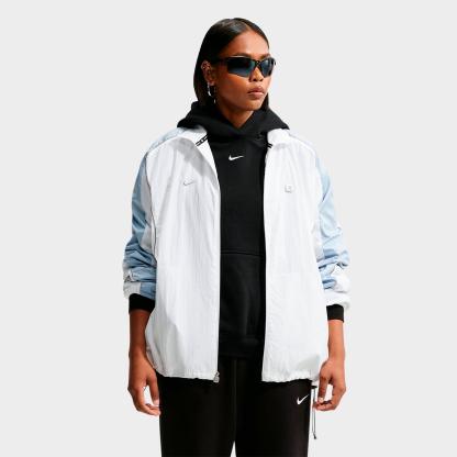 Women's Nithtke Studio Fleece Medium-Weight Camo Oversized Pullover Hoodie - Total Black/Sail