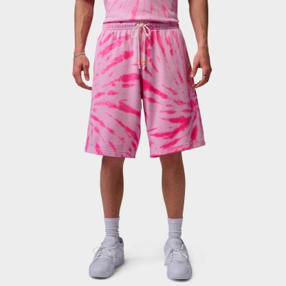 Men's Jordan Brooklyn Tie-Dye Festival Fleece Shorts - Iced Carmine/Pinksicle/Pale Ivory - view 1
