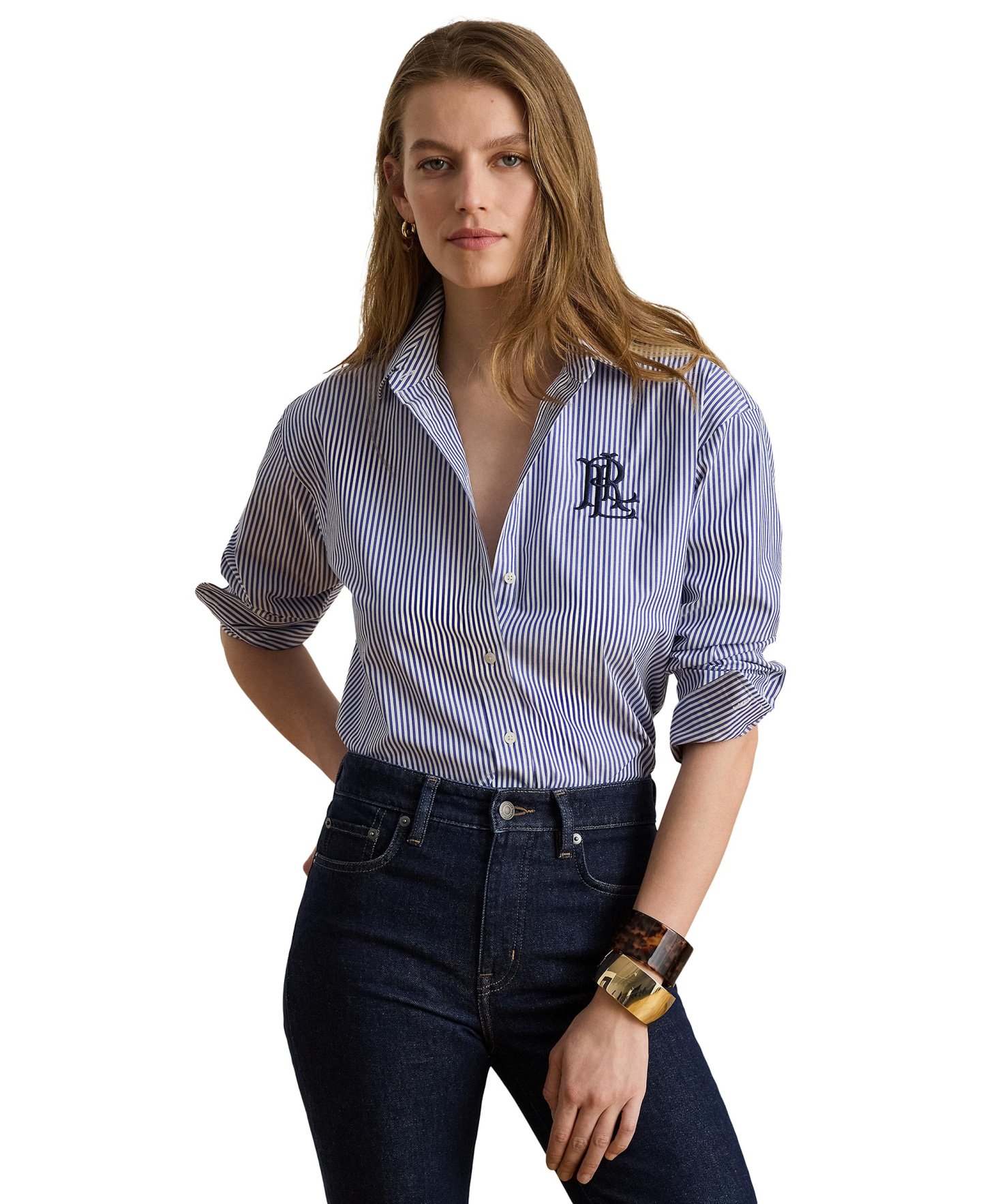 Lauren Ralph Lauren Women's Striped Long-Sleeve Shirt