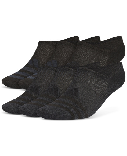 adidas Men's Superlite 3.0 No-Show No-Slip Socks - 6 pk. - Black
