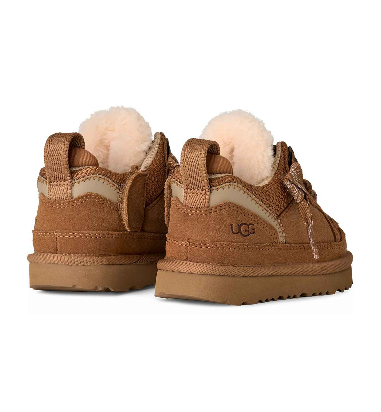 UGG® Toddler Kids Lowmel Lace-Up Sneakers - Chestnut