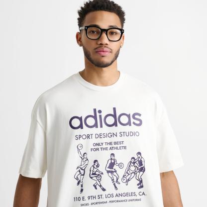 adidas Originals Only The Best Graphic T-Shirt - Off White/Violet