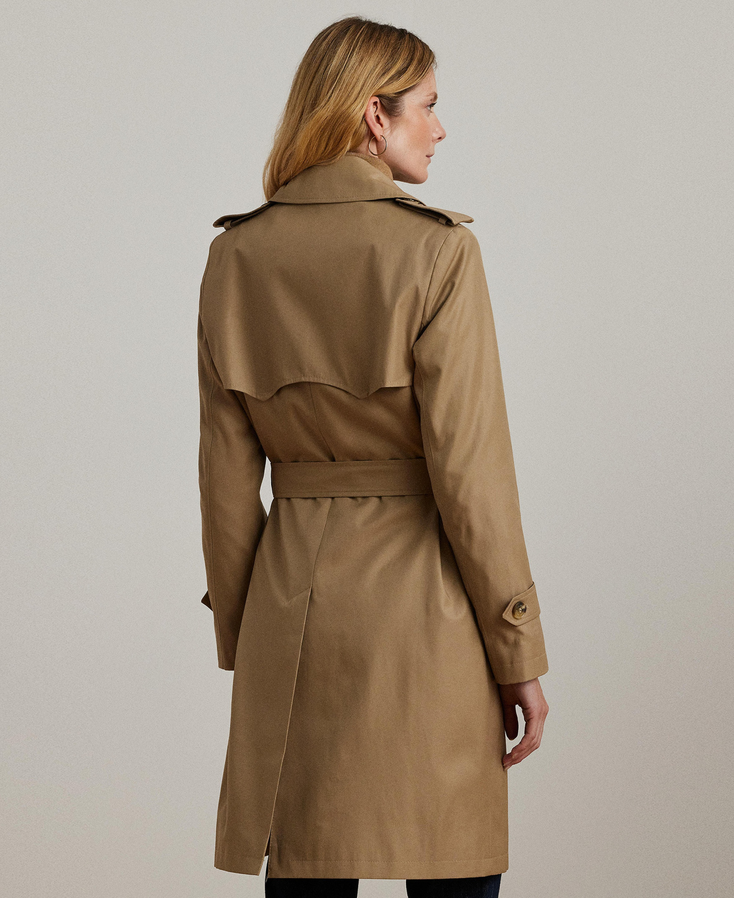 Lauren Ralph Lauren Petite Water-Resistant Double-Breasted Trench Coat, Created for Macy's - Sand