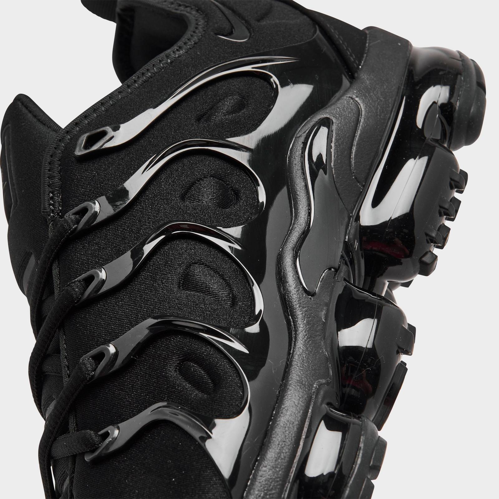 Men's Nike Air VaporMax Plus Running Shoes - Black/Black/Dark Grey