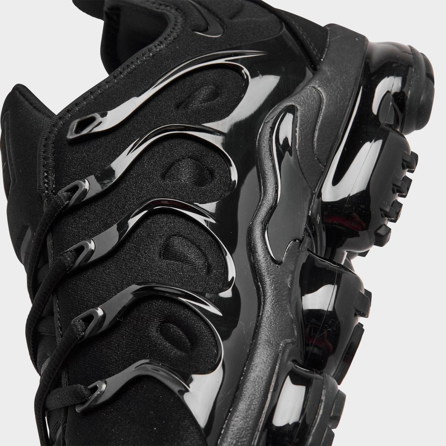 Men's Nike Air VaporMax Plus Running Shoes - Black/Black/Dark Grey