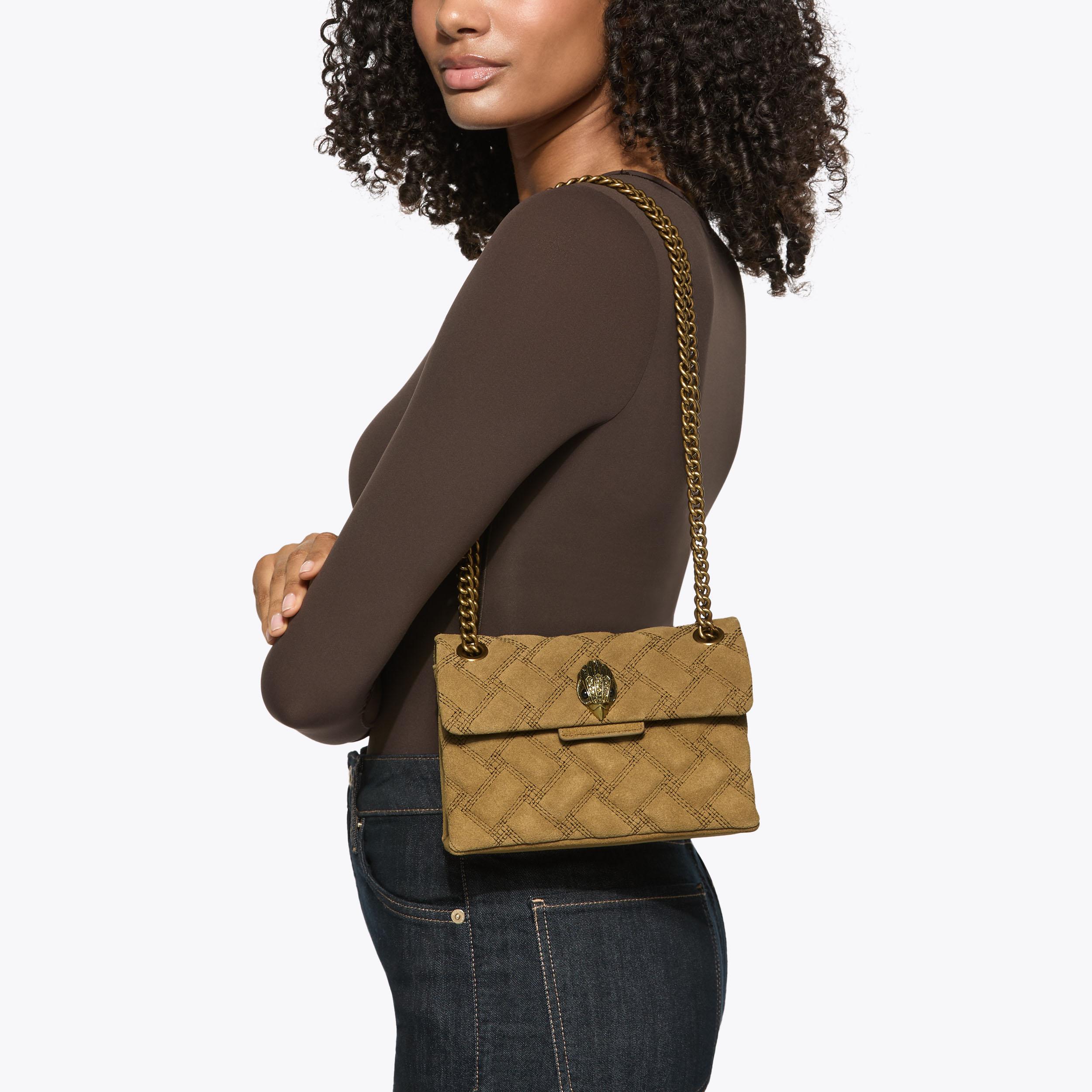 Kurt Geiger London Mini Leather Kensington Bag - Tan - view 2