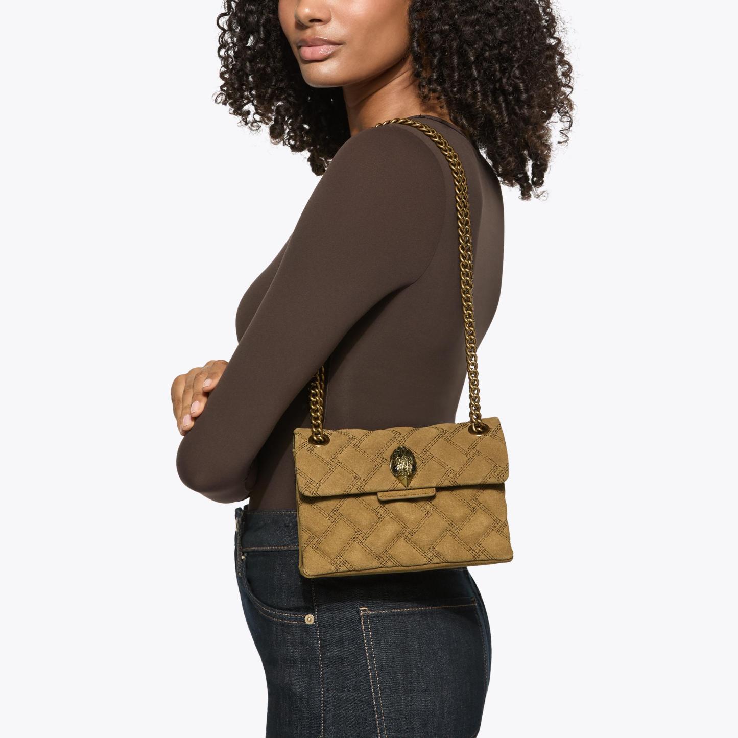 Kurt Geiger London Mini Leather Kensington Bag - Tan - view 2