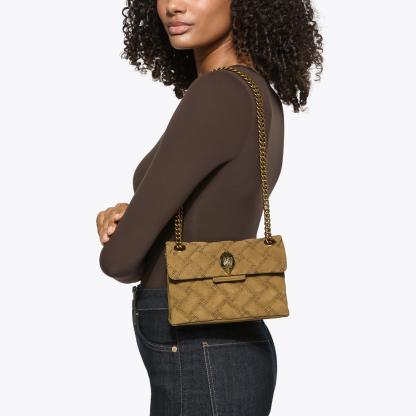 Kurt Geiger London Mini Leather Kensington Bag - Tan - view 2