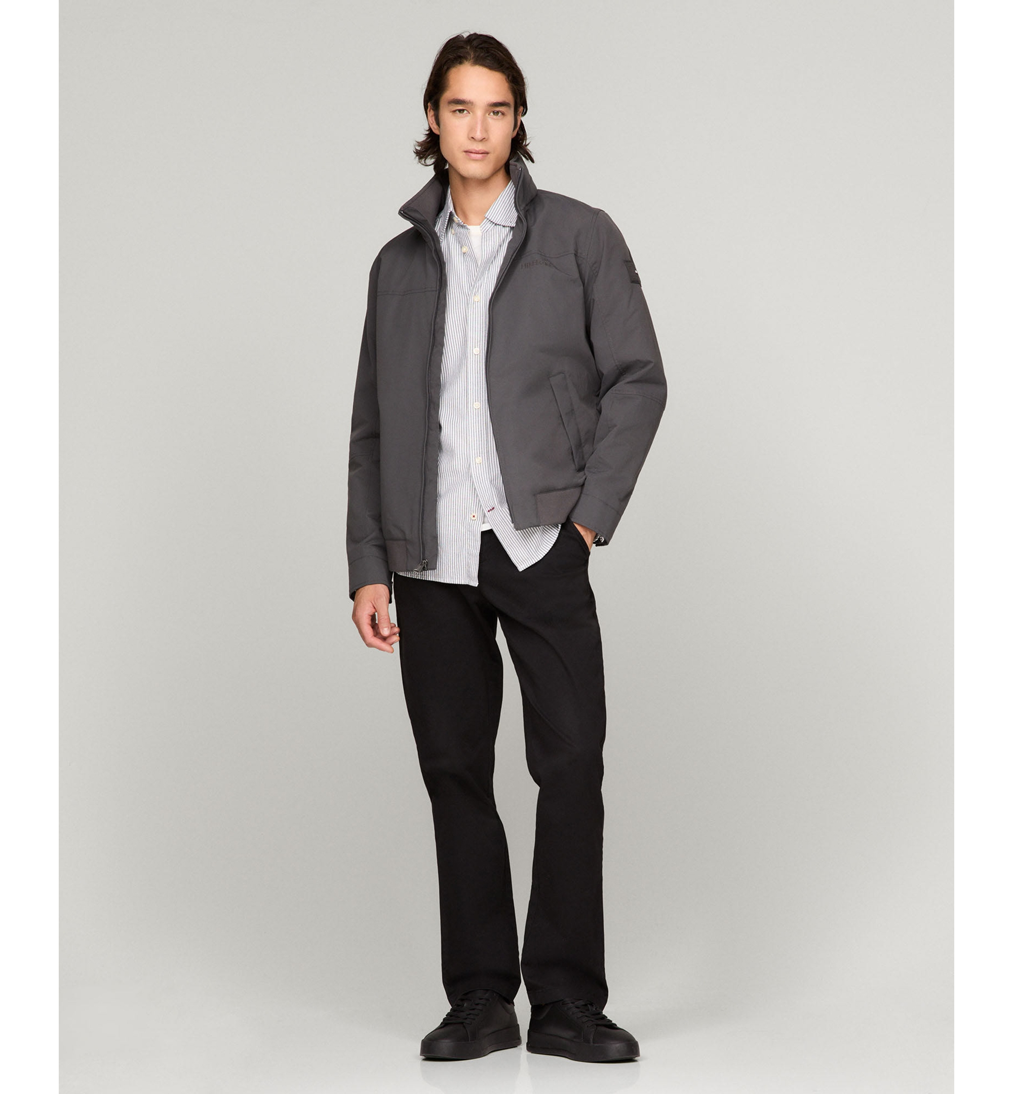 Tommy Hilfiger Men's Regatta Water Resistant Jacket - Grey Skies