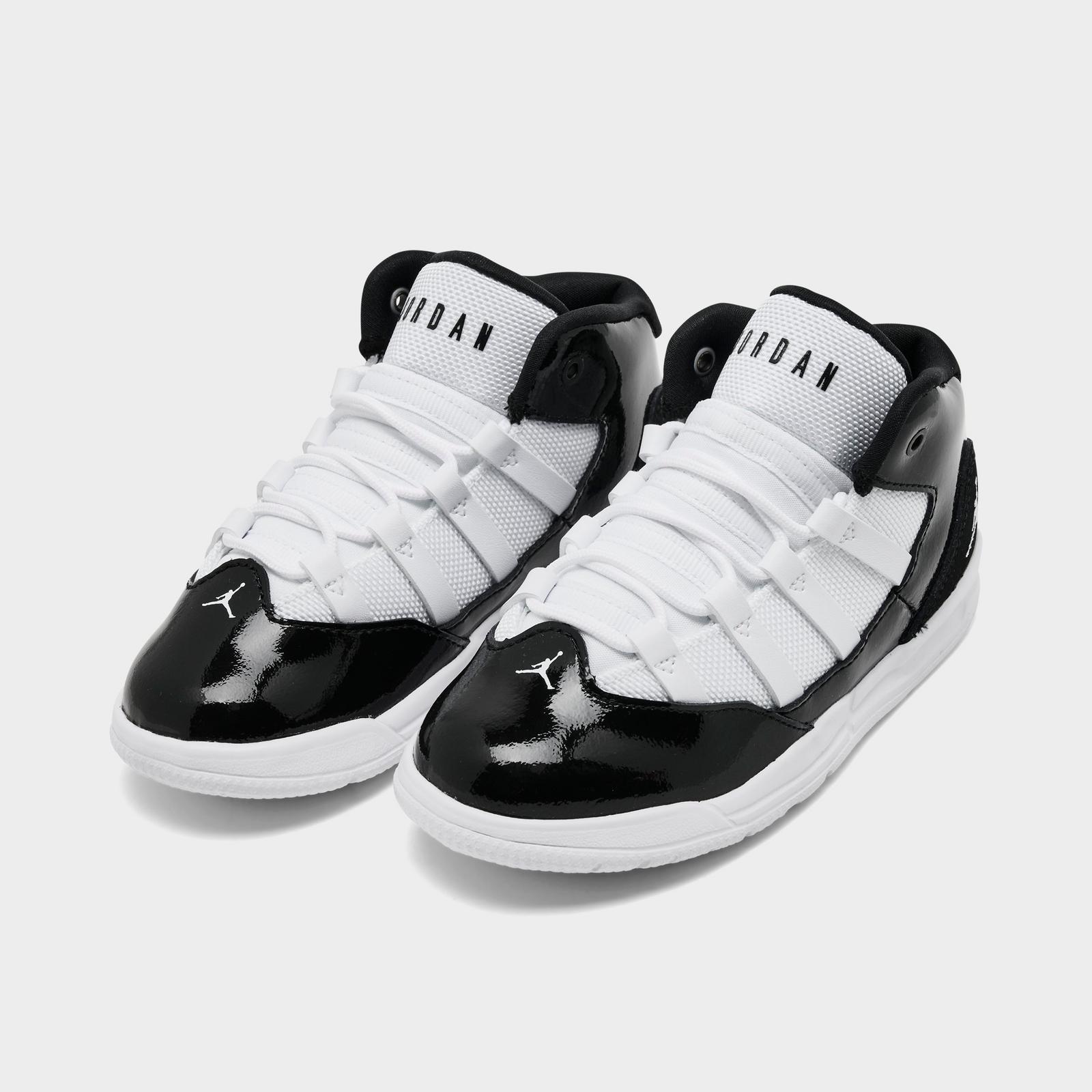 Boys' Toddler Jordan Max Aura Basketball Shoes - White/Black - view 2