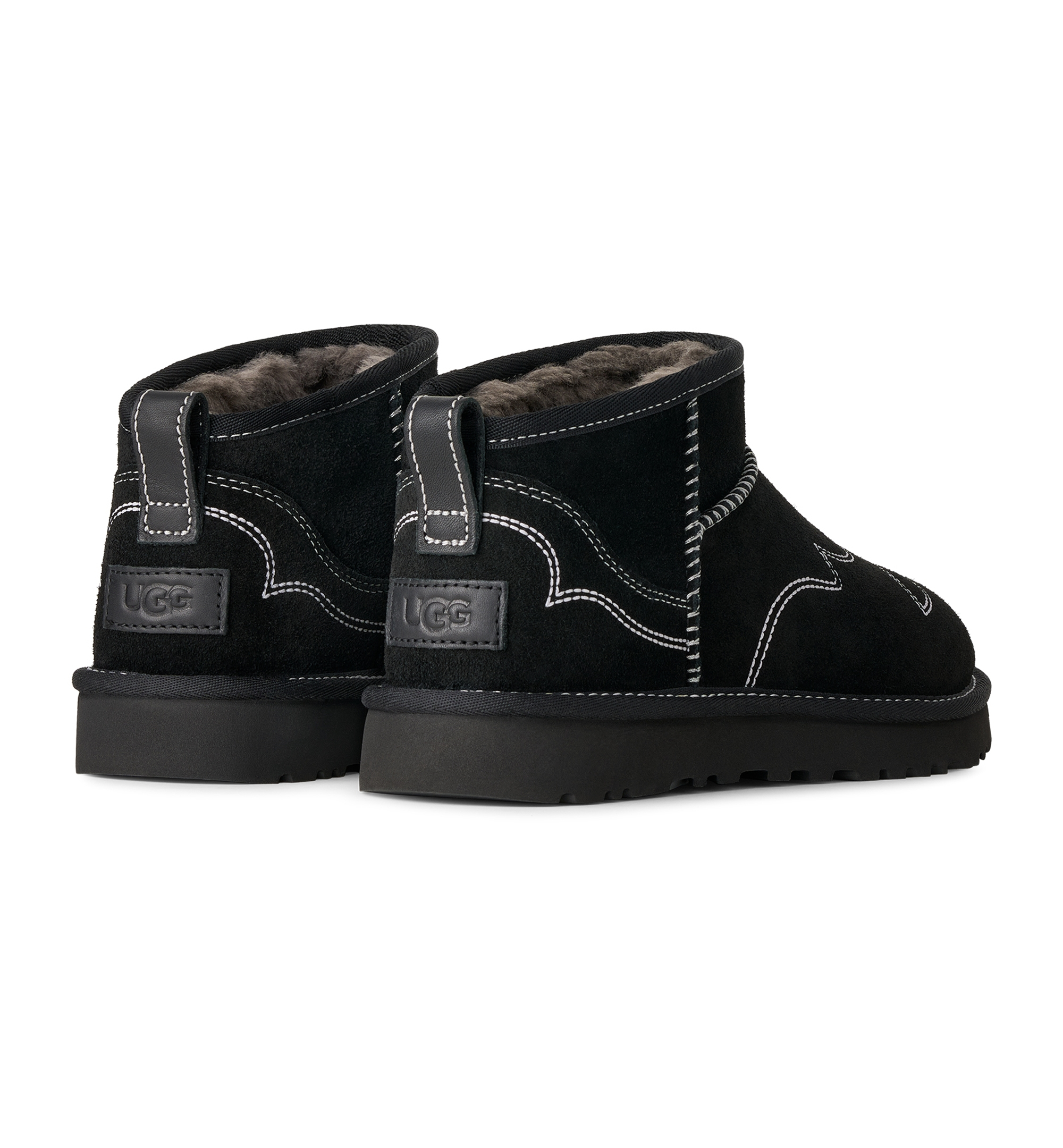 UGG® Women's Classic Ultra Mini Western Slip-On Booties - Black