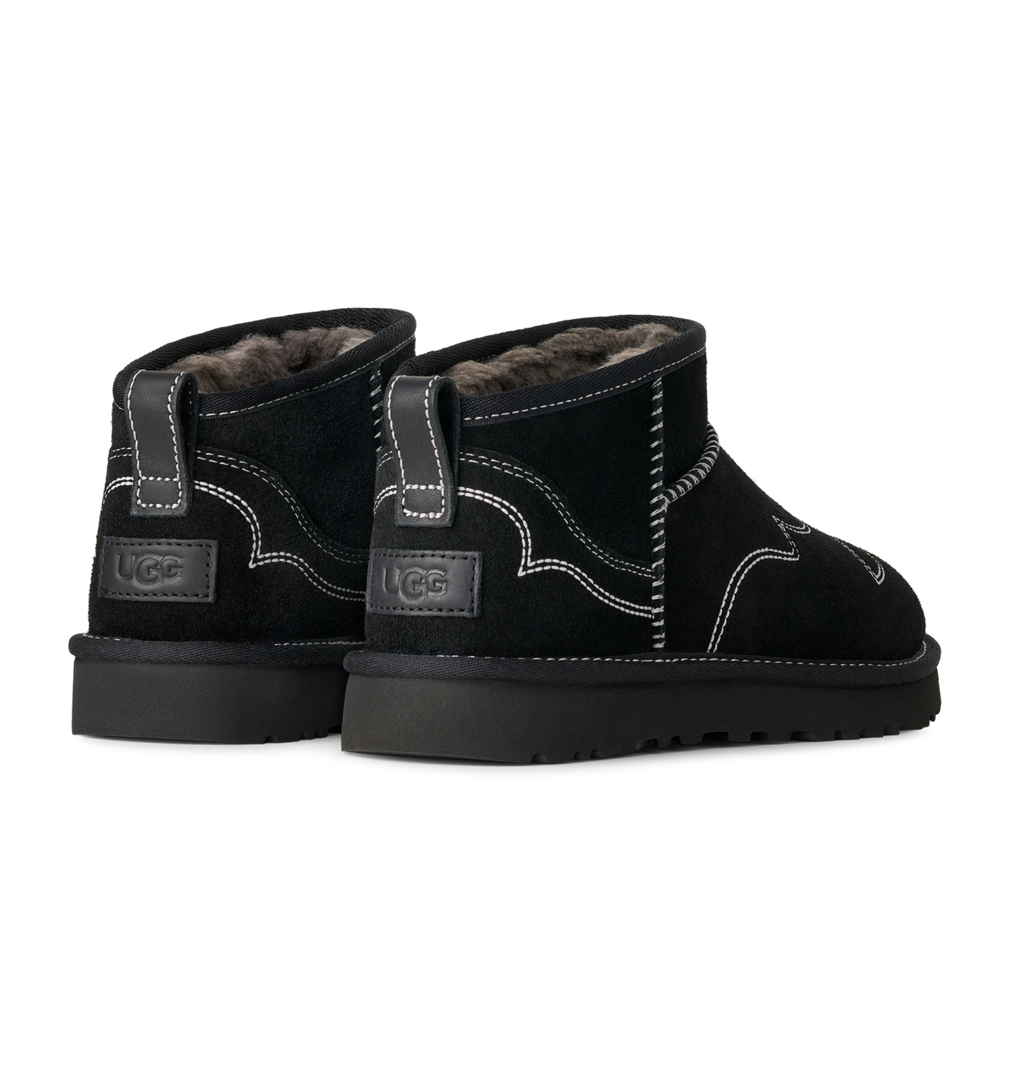 UGG® Women's Classic Ultra Mini Western Slip-On Booties - Black