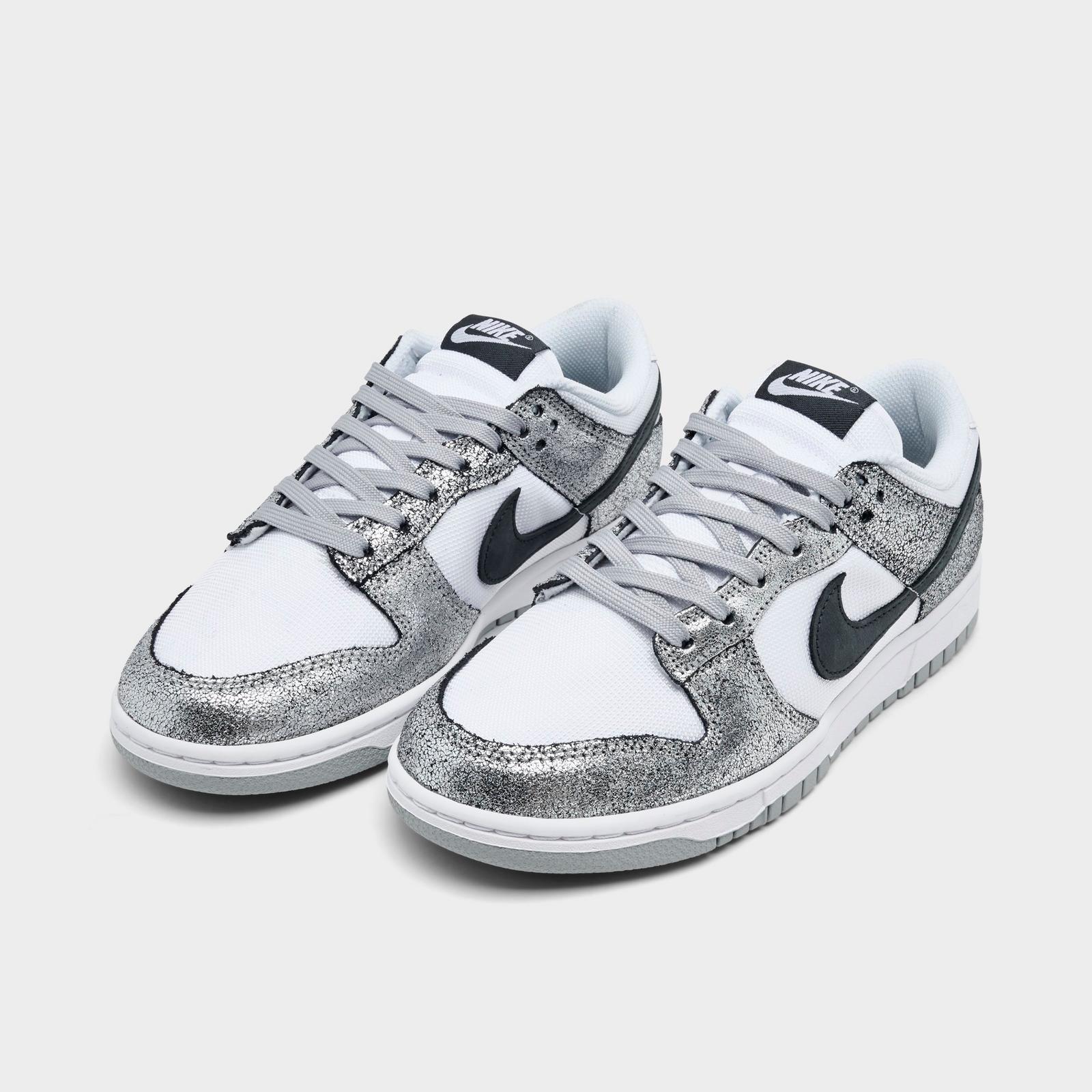 Women's Nike Dunk Low SE Casual Shoes - Metallic Silver/Off Noir/White/Silver