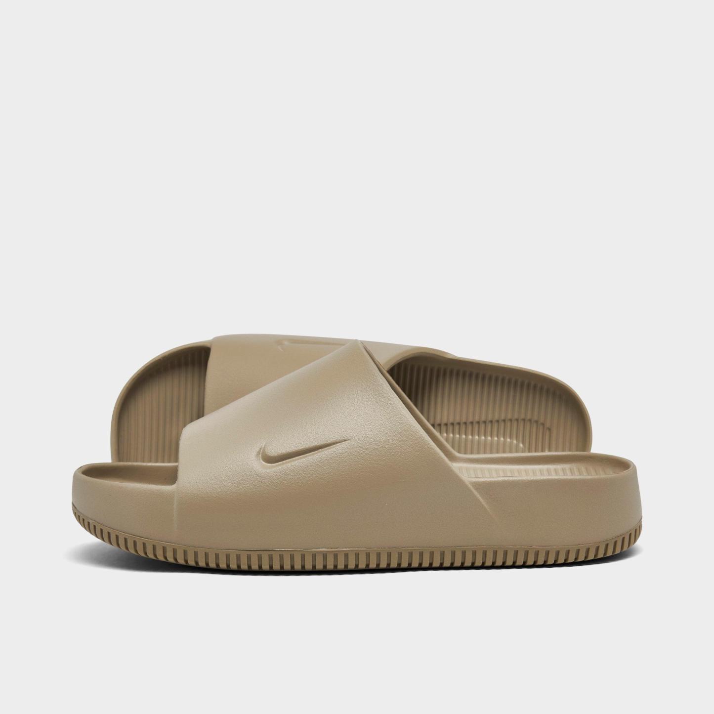 Men's Nithtke Calm Slide Sandals - Khaki/Khaki - Left shoe facing left. Outside of the shoe.