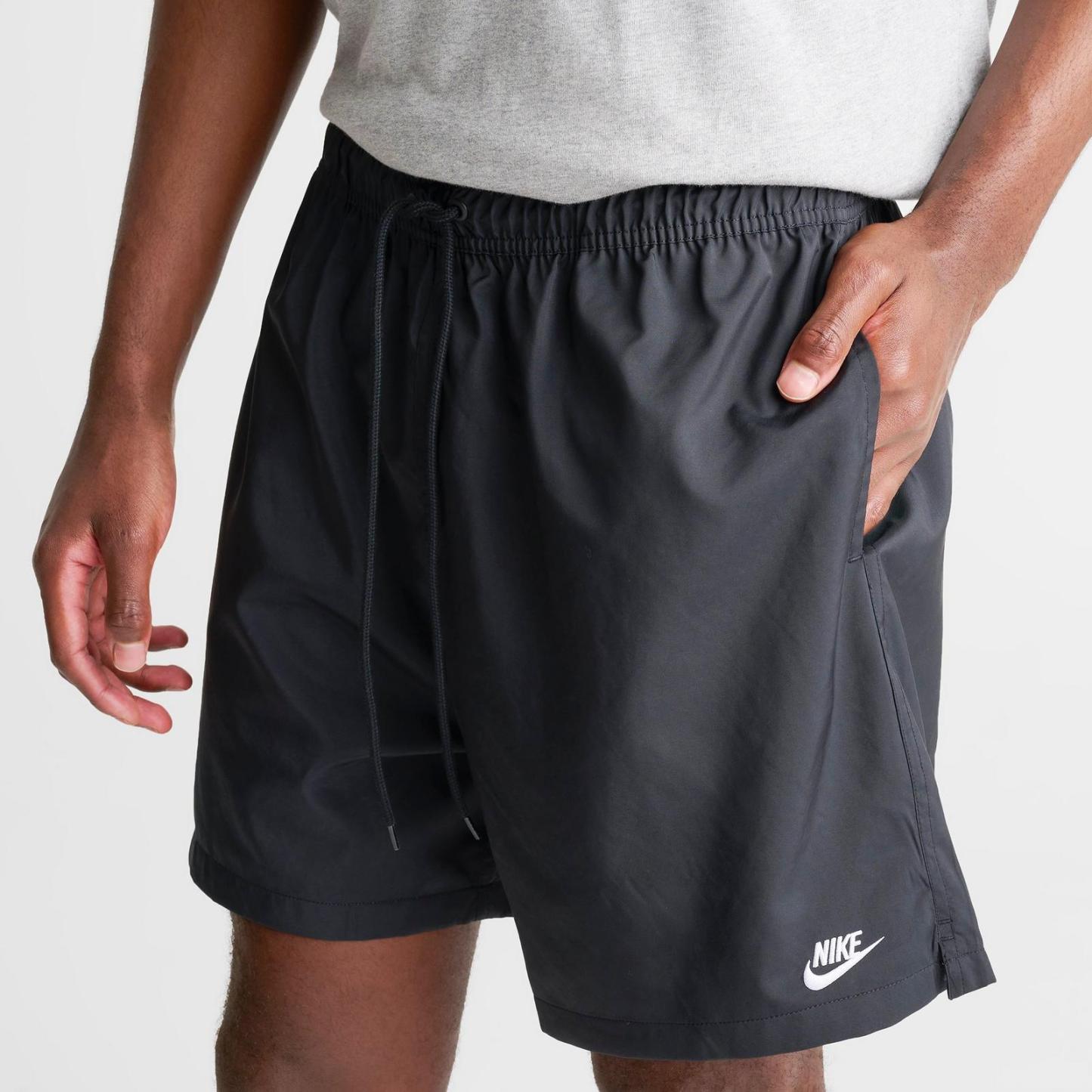 Men's Nike Club Woven 6" Flow Shorts - Black/White