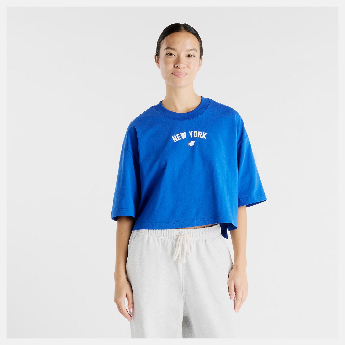 New Balance New York City Cropped Logo T-Shirt, WT61L57ITRY