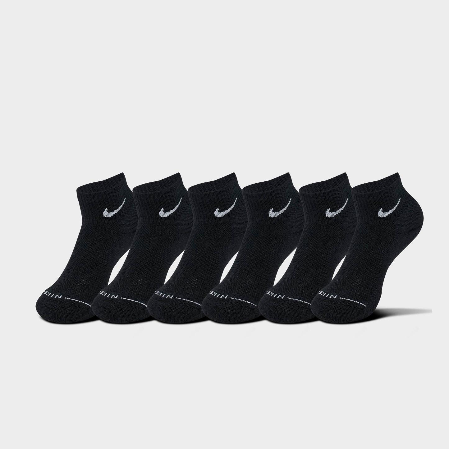Nithtke Everyday Elevated Ankle Socks (6-Pack) - Black/White