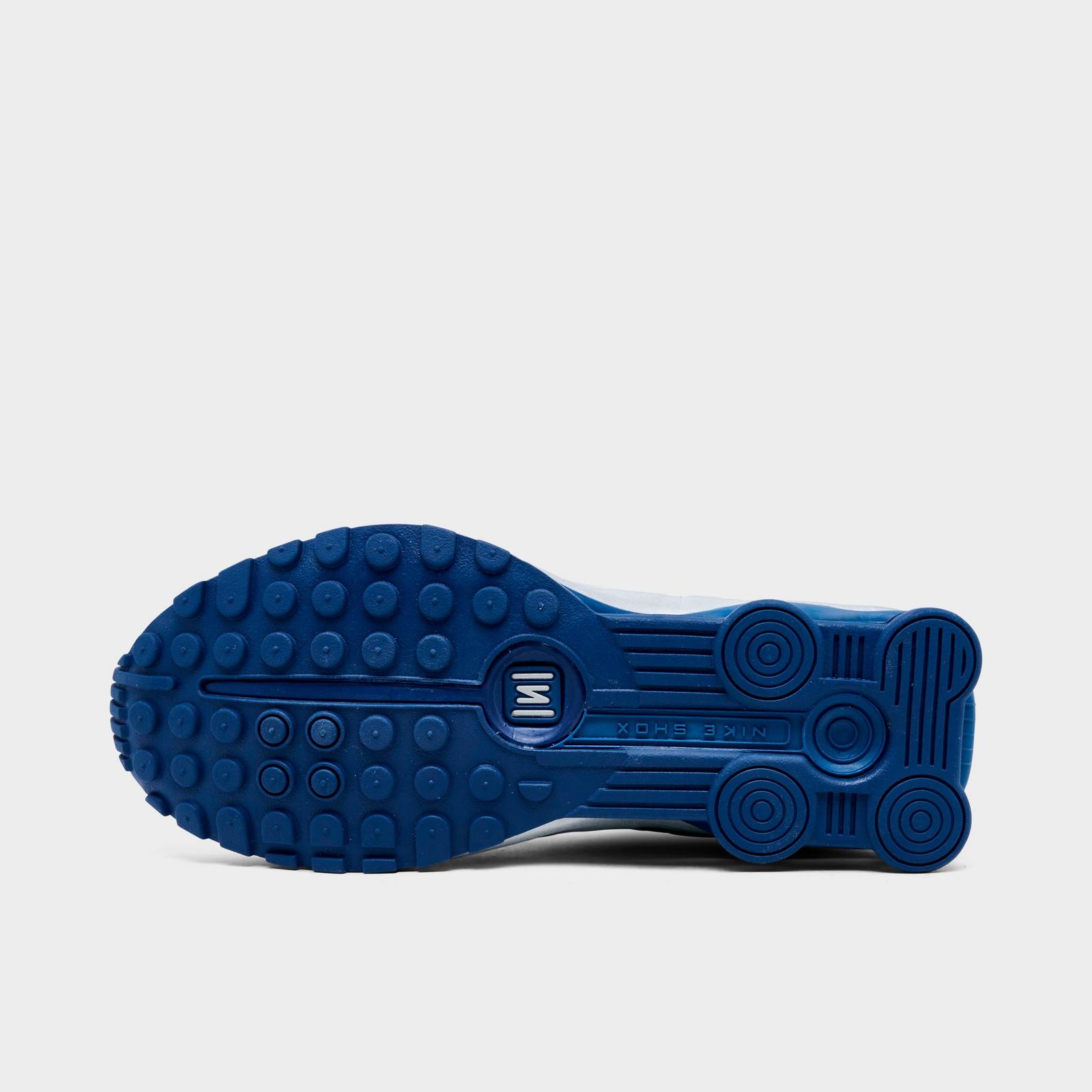 Men's Nike Shox R4 Casual Shoes - Court Blue/White/Metallic Silver