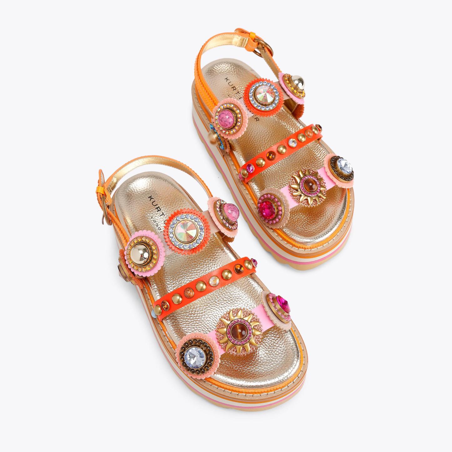 Kurt Geiger London Octavia Slingback Platform Sandal - Multi Colored - view 3