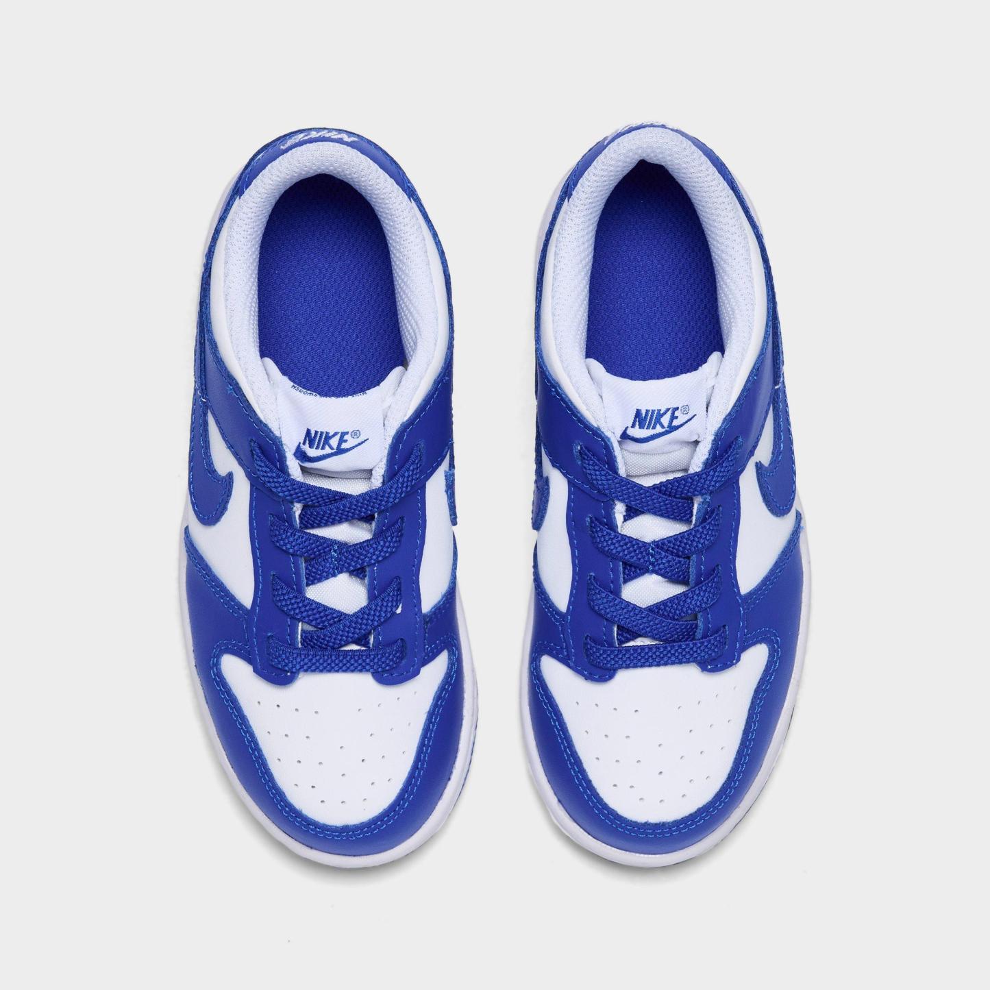 Kids' Toddler Nithtke Dunk Low Casual Shoes - White/Concord - Top view