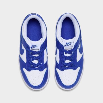 Kids' Toddler Nithtke Dunk Low Casual Shoes - White/Concord - Top view