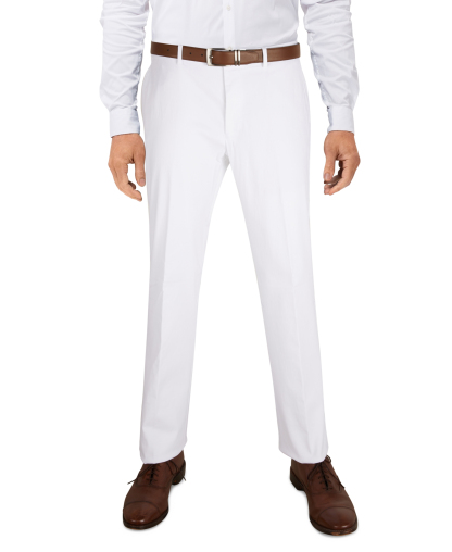 Tommy Hilfiger Men's Modern-Fit TH Flex Stretch Solid Performance Pants - White