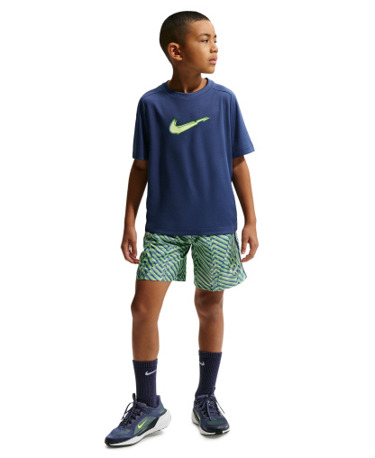 Nike Boys' 8-20 Dri-FIT Woven Training Shorts - Light Liquid Lime/Mystic Navy/White